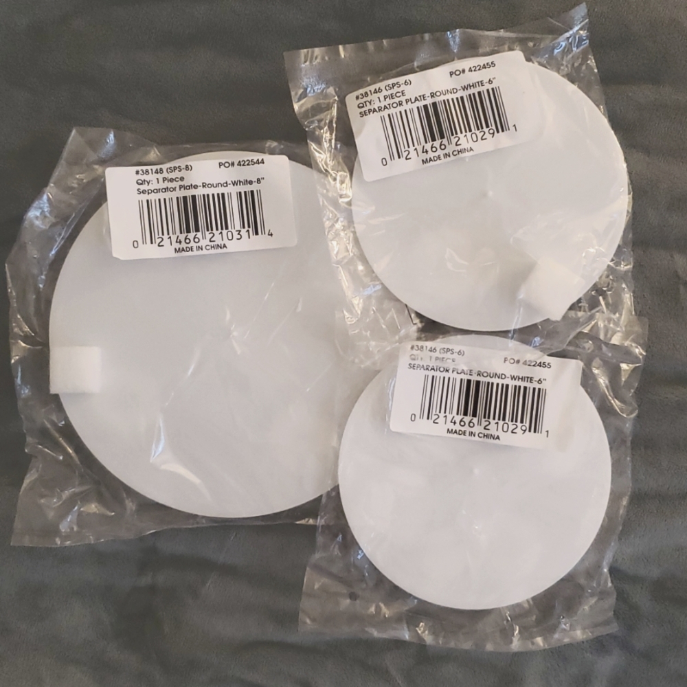 Separator Plate Round|White|8" and 6"